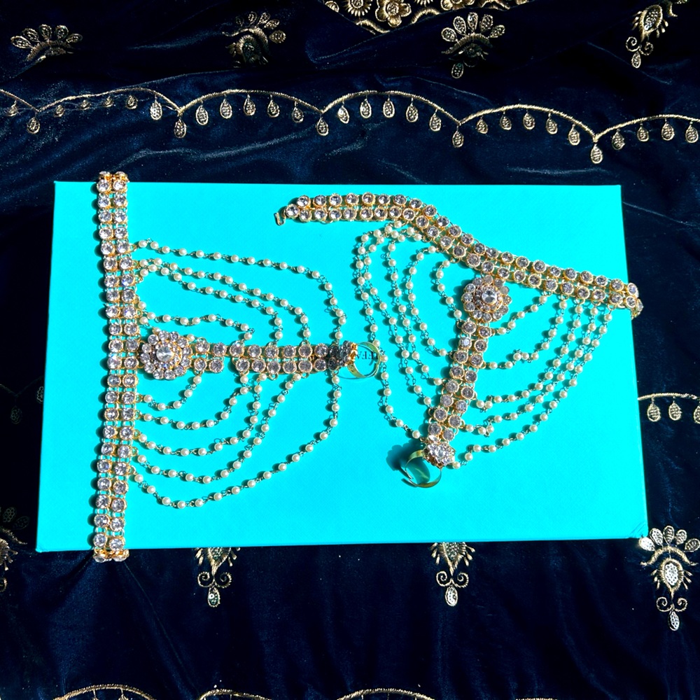 Bridal Anklet & Toe Ring Feet Jewelry (Pair of 2)